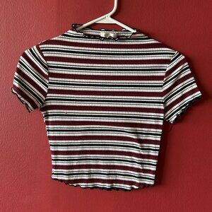 Striped Cropped Shirt